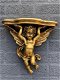 Wandornament, console polystone gold met engel-engel - 0 - Thumbnail