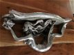 Wandornament, console polystone-zilver-zeemeermin - 3 - Thumbnail