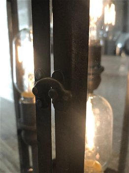 Prachtige staande lantaarn iron-geslepen glas-sfeer - 6