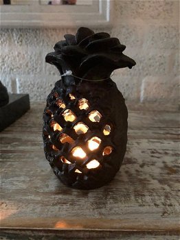 Gietijzeren lantaarn-ananas, sfeervolle verlichting-kaars - 6