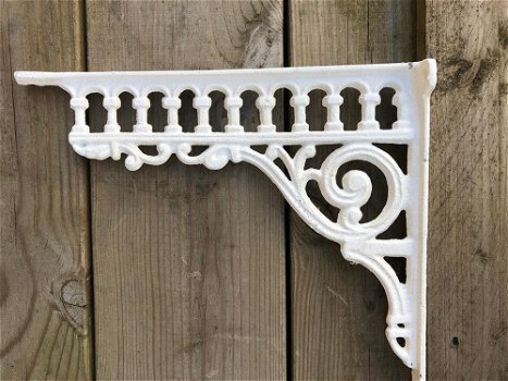 1 antieke strakke hanger,planken drage-gietijzer-white - 3