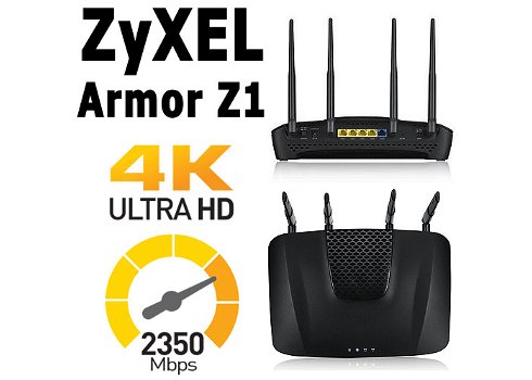 ZyXEL Armor Z1 Wifi Gigabit 4K Router, 4-port Gigabit Switch - 0