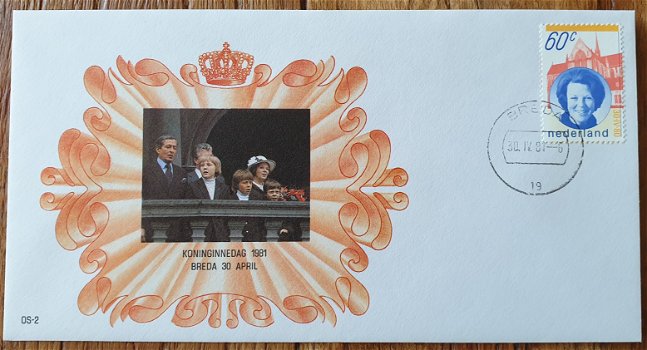 2 Herdenkings enveloppen Koninginnedag 1981 - 1