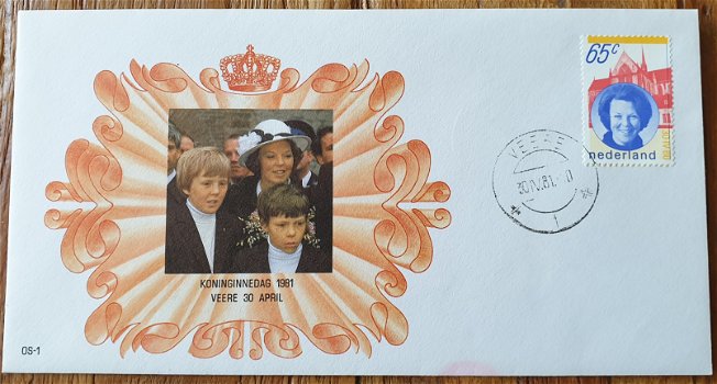 2 Herdenkings enveloppen Koninginnedag 1981 - 2