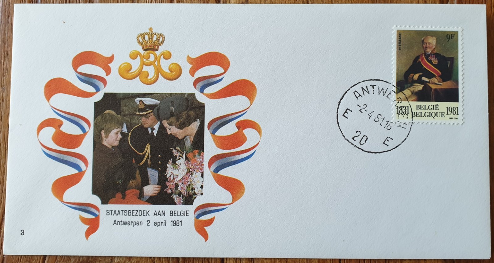 3 Enveloppen Staatsbezoek Belgie 1981 - Afbeelding 4