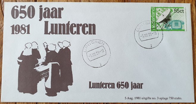4 enveloppen 650 jaar Lunteren 1981 - 2
