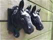 Set paardenhoofden als kapstok-kleur zwart-paard-hoofd - 5 - Thumbnail