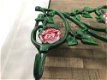 Wand kapstok, gietijzer groen met rozen rood- haken - 3 - Thumbnail