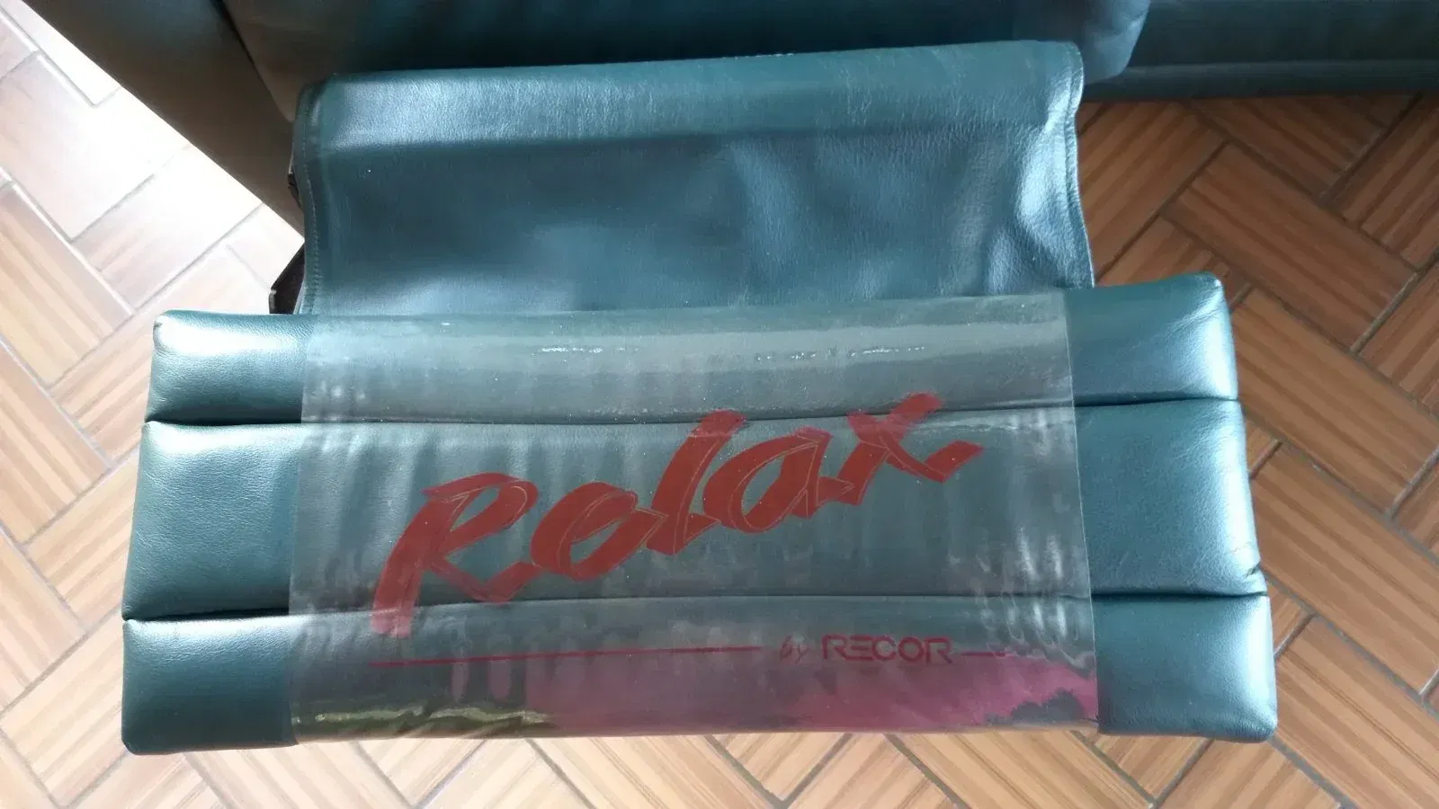 Leren salon petrol kleur met 2 relaxen, 3-zit en 2-zit - Afbeelding 4