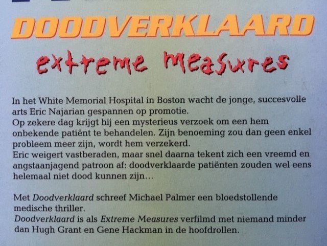 Doodverklaard - Michael Palmer - Afbeelding 2