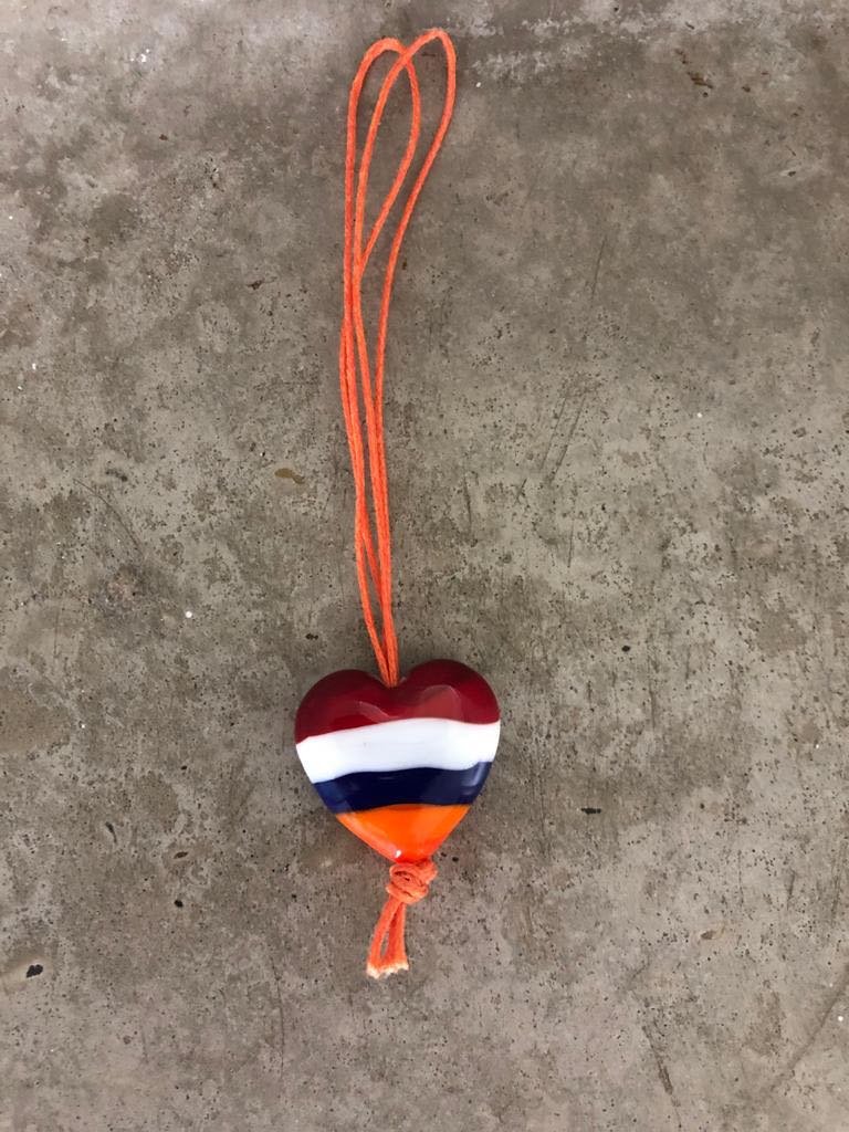 Handgemaakt EK voetbal hart van glas collectables Glas v Mir - nr. 1