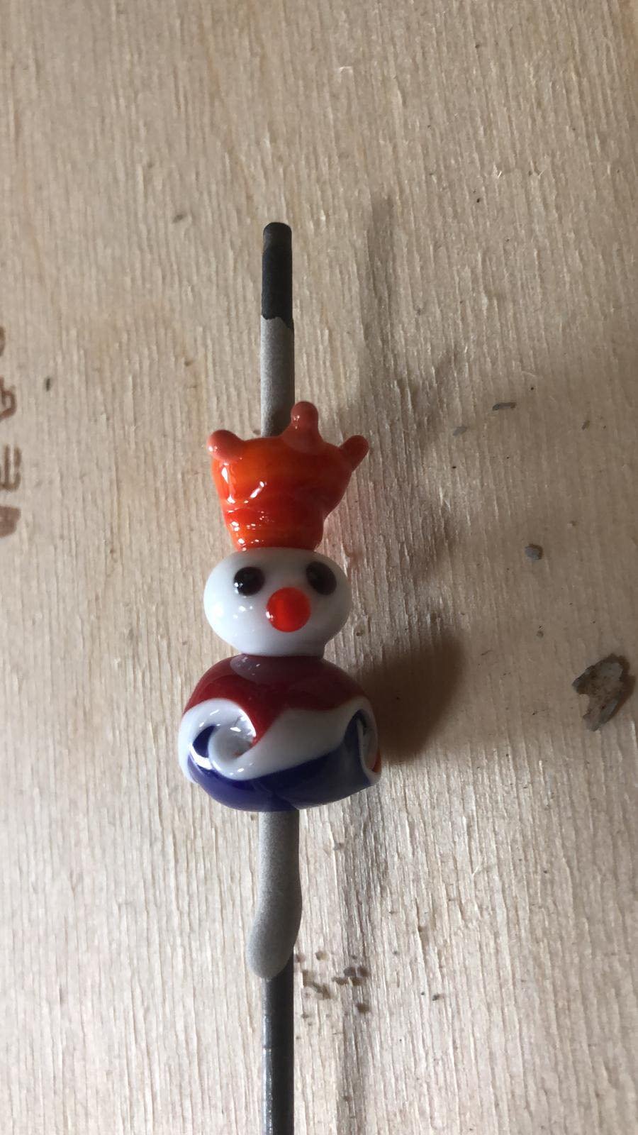 Handgemaakt EK voetbal geluks poppetjes van glas collectable - Afbeelding 2