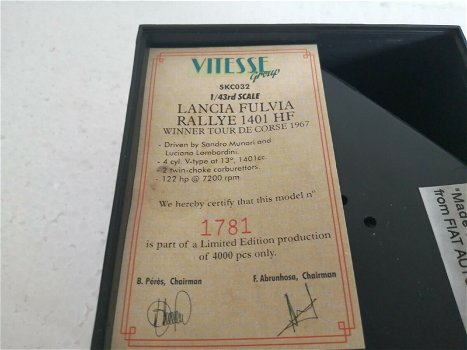 1:43 Vitesse Skid SKC032 Lancia Fulvia Rallye 1401 HF - 3