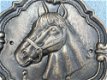Wandkapstok met afbeelding paardenhoofd gietijzer-haak - 1 - Thumbnail