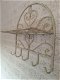 Wandplankkapstok gemaakt van smeedijzer, old-white - 3 - Thumbnail