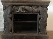 Dressoir-kast teakhout met oude gesneden elementen - 7 - Thumbnail