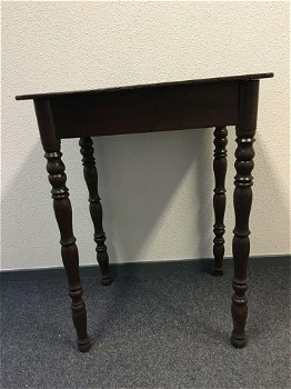 Houten entreetafel donker, leuke tafel.-entree - 0