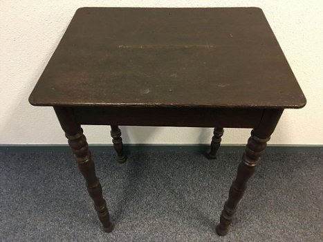 Houten entreetafel donker, leuke tafel.-entree - 4