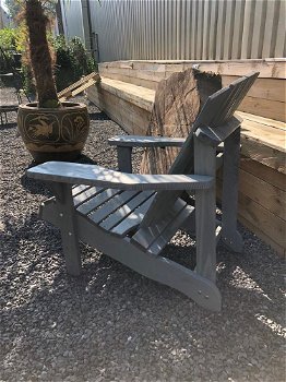 Mooie houte veranda stoel, kleur grijs.-tuinstoel-hout - 3