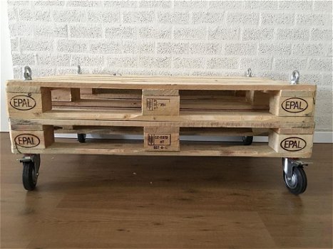 Prachtige basismodel pallethouten industrie tafel-tafel - 7