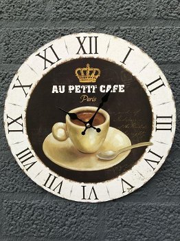 1 keukenklok koffie, Au petit cafe-keuken klok -klok - 0