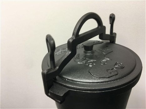 Vol gietijzeren kookpot-pan, zwaar, 8 Liter.- pan - 2