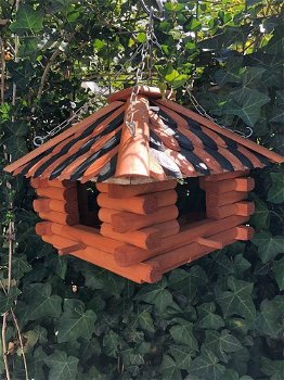 Lux houten vogelhuis, voederhuis om op te hangen-vogel - 5