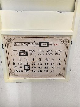 Alles in 1 wandklok + kranten rek en kalender-klok-krant - 5