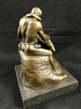 Een bronzen beeld van de kus, by Rodin.-beeld -brons - 2