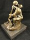 Een bronzen beeld van de kus, by Rodin.-beeld -brons - 4 - Thumbnail