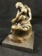 Een bronzen beeld van de kus, by Rodin.-beeld -brons - 5 - Thumbnail
