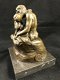 Een bronzen beeld van de kus, by Rodin.-beeld -brons - 6 - Thumbnail