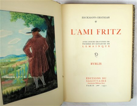 L'Ami Fritz 1931 Erckmann-Chatrian - Lemainque (ill) 1/3300 - 3