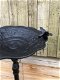 1 vogelbad met Hummingbird, gietijzer, antiek black-rust - 2 - Thumbnail