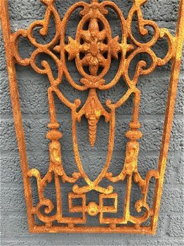 Cast iron deurraam rooster, wandornament, mooi smeed - 5