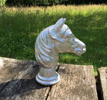 Decoratief paardenhoofd, gegoten aluminium-paard - 3