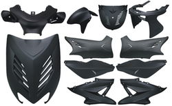 Kappenset Plaatwerk Yamaha Aerox DMP MAT ZWART 11-dlg