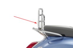 Achterdrager Vespa Primavera Sprint Chroom ORIGINEEL