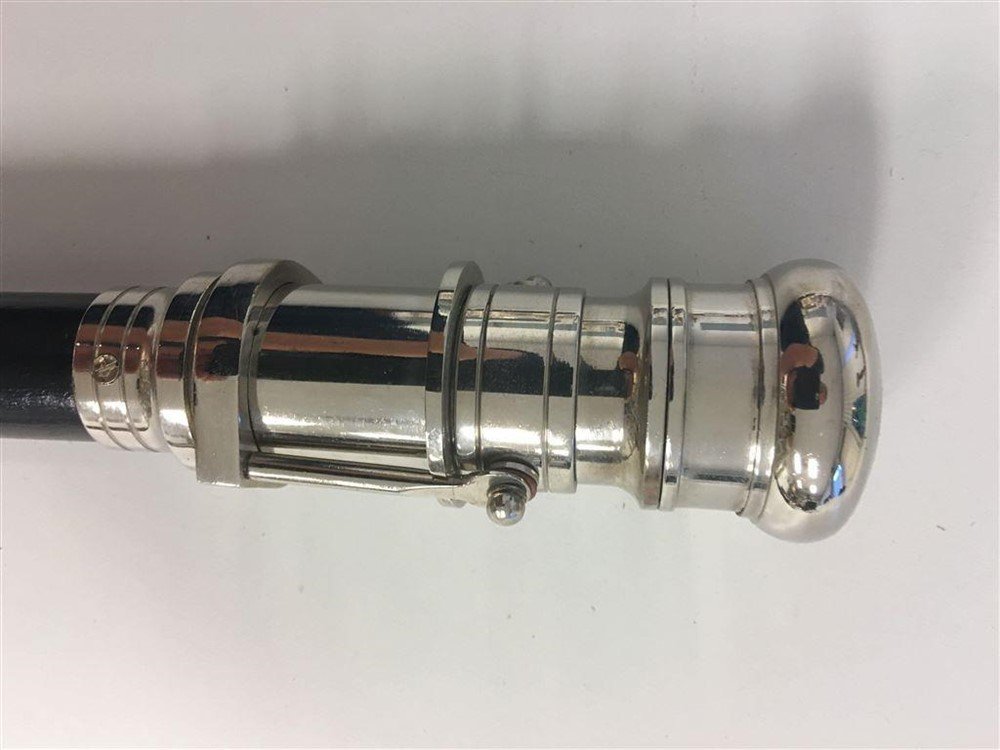 Wandelstok met verrekijker chrome-nikkel in het handvat - nr. 1