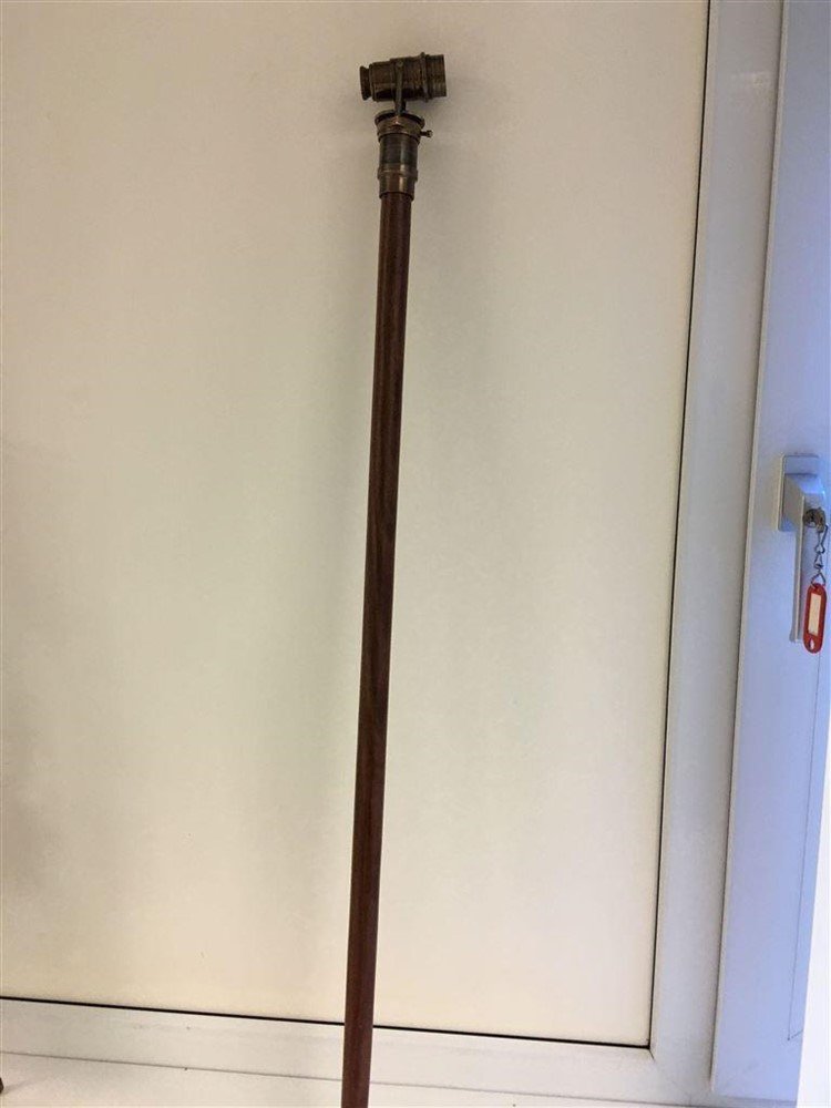 Wandelstok met verrekijker chrome-nikkel in het handvat - Afbeelding 3