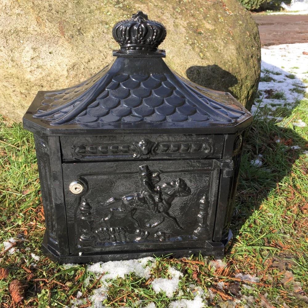 Nostalgische mailbox, postbus, weerbestendige zwart alu. - Afbeelding 5