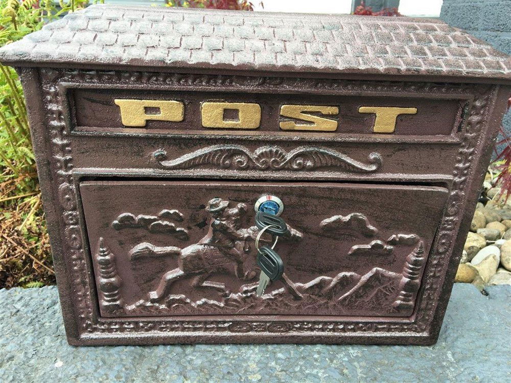 Postbus aluminium klassiek bruin. - nr. 1