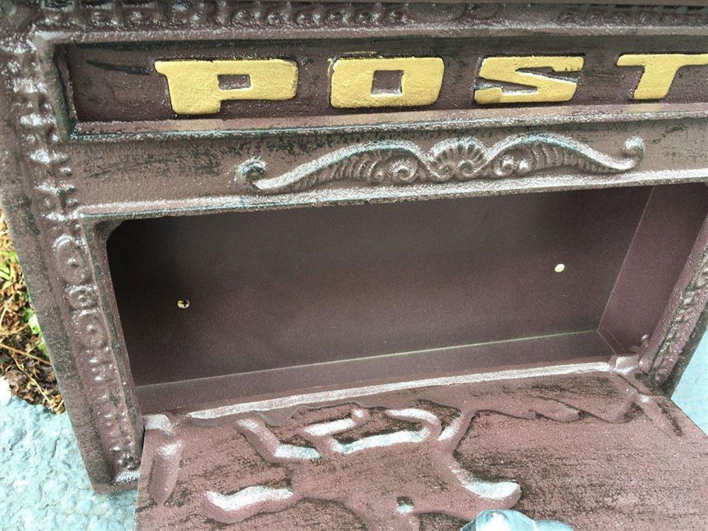 Postbus aluminium klassiek bruin. - Afbeelding 4