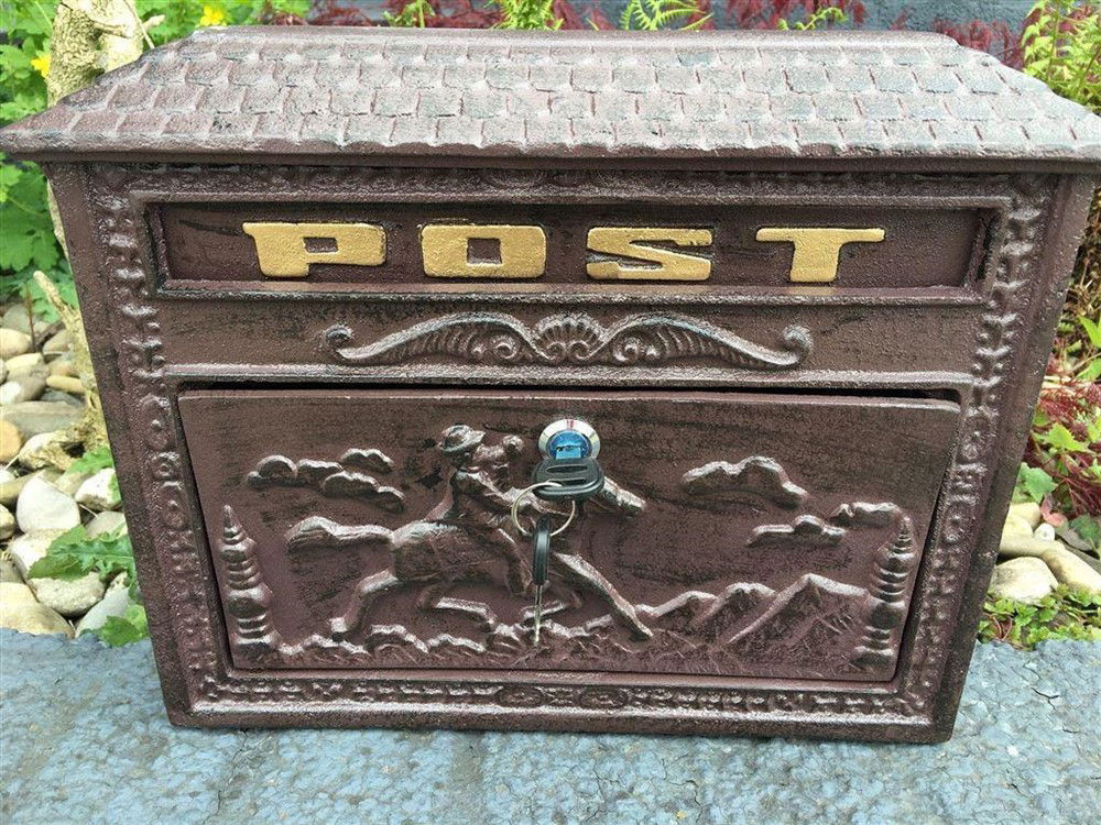 Postbus aluminium klassiek bruin. - Afbeelding 5