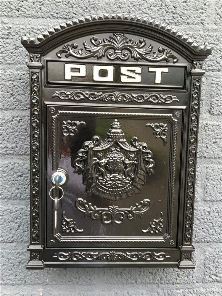 Postbus Londen, zwart gegoten aluminium - nr. 1