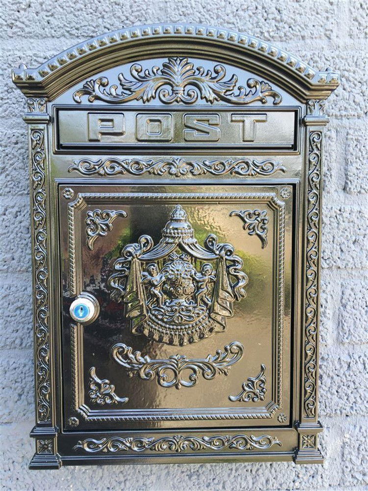 Postbus Londen, zwart, aluminium - nr. 1