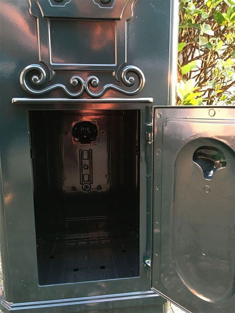 Staande postzuil aluminium, groen, topkwaliteit - Afbeelding 4