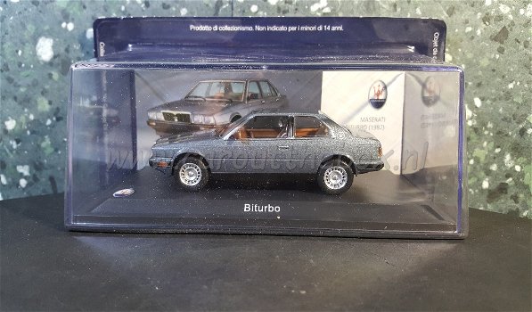 Maserati Biturbo grijs 1:43 Atlas - 0