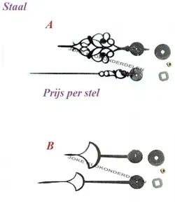 = Comtoise wijzers = Staal = restant =42373