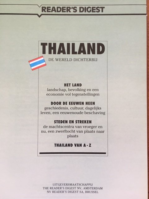 Thailand - De wereld dichterbij - Reader's Digest - nr. 1